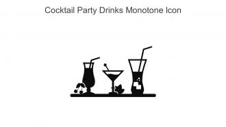 Cocktail Party Drinks Monotone Icon In Powerpoint Pptx Png And Editable Eps Format
