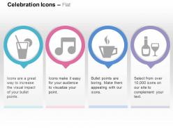 Cocktail party music coffee liquor ppt icons graphics
