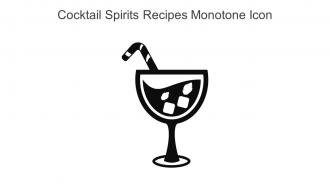 Cocktail Spirits Recipes Monotone Icon In Powerpoint Pptx Png And Editable Eps Format