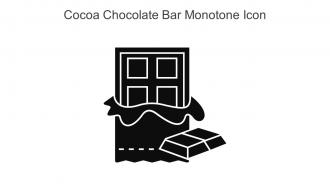 Cocoa Chocolate Bar Monotone Icon In Powerpoint Pptx Png And Editable Eps Format
