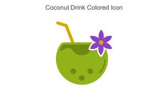 Coconut Drink Colored Icon In Powerpoint Pptx Png And Editable Eps Format