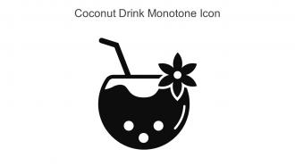 Coconut Drink Monotone Icon In Powerpoint Pptx Png And Editable Eps Format