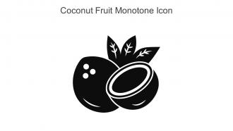 Coconut Fruit Monotone Icon In Powerpoint Pptx Png And Editable Eps Format
