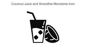 Coconut Juice And Smoothie Monotone Icon In Powerpoint Pptx Png And Editable Eps Format