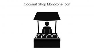Coconut Shop Monotone Icon In Powerpoint Pptx Png And Editable Eps Format