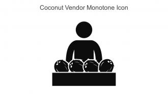 Coconut Vendor Monotone Icon In Powerpoint Pptx Png And Editable Eps Format