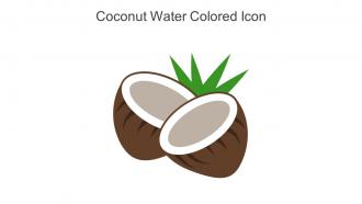 Coconut Water Colored Icon In Powerpoint Pptx Png And Editable Eps Format