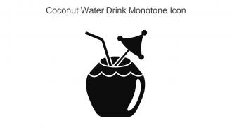Coconut Water Drink Monotone Icon In Powerpoint Pptx Png And Editable Eps Format