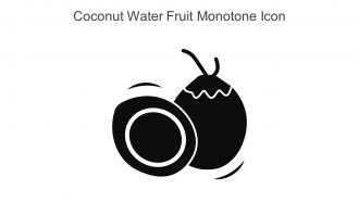 Coconut Water Fruit Monotone Icon In Powerpoint Pptx Png And Editable Eps Format