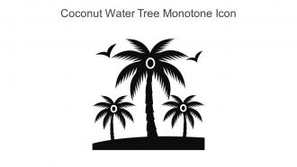 Coconut Water Tree Monotone Icon In Powerpoint Pptx Png And Editable Eps Format