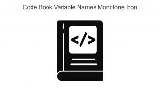 Code Book Variable Names Monotone Icon In Powerpoint Pptx Png And Editable Eps Format