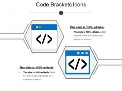 Code brackets icons