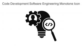 Code Development Software Engineering Monotone Icon In Powerpoint Pptx Png And Editable Eps Format