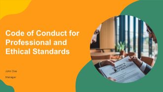 Code Of Conduct For Professional And Ethical Standards PPT Graphics AT