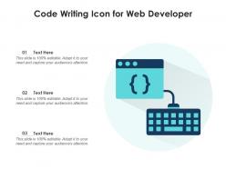 Code writing icon for web developer