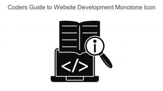 Coders Guide To Website Development Monotone Icon In Powerpoint Pptx Png And Editable Eps Format
