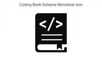Coding Book Scheme Monotone Icon In Powerpoint Pptx Png And Editable Eps Format