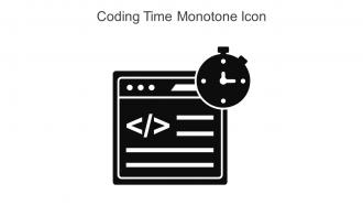 Coding Time Monotone Icon In Powerpoint Pptx Png And Editable Eps Format