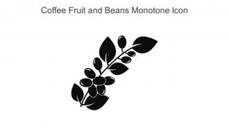Coffee Fruit And Beans Monotone Icon In Powerpoint Pptx Png And Editable Eps Format