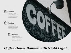 Coffee house banner with night light