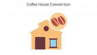 Coffee House Colored Icon in powerpoint pptx png and editable eps format