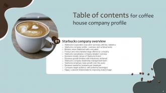 Coffee House Company Profile Powerpoint Presentation Slides CP CD V Visual Compatible
