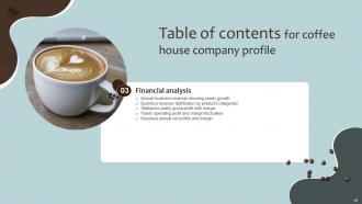 Coffee House Company Profile Powerpoint Presentation Slides CP CD V Image Researched