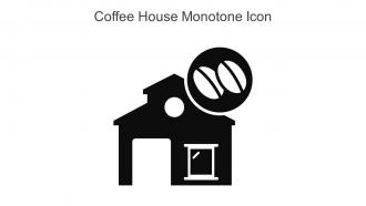 Coffee House Monotone Icon in powerpoint pptx png and editable eps format