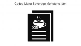 Coffee Menu Beverage Monotone Icon In Powerpoint Pptx Png And Editable Eps Format