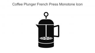 Coffee Plunger French Press Monotone Icon In Powerpoint Pptx Png And Editable Eps Format