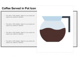 Coffee served in pot icon