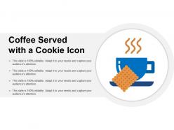 Coffee served with a cookie icon