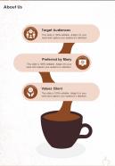 Coffee Shop Market Research Proposal About Us One Pager Sample Example Document