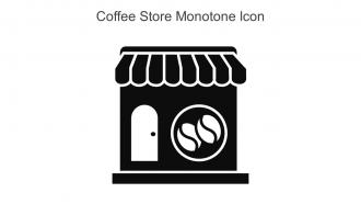 Coffee Store Monotone Icon in powerpoint pptx png and editable eps format