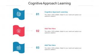 Cognitive Approach Learning Ppt Powerpoint Presentation Pictures Visual Aids Cpb