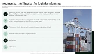 Cognitive Augmentation Augmented Intelligence For Logistics Planning