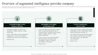 Cognitive Augmentation Overview Of Augmented Intelligence Provider Company