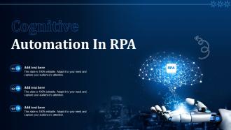 Cognitive Automation In RPA Ppt Powerpoint Presentation File Slide Download