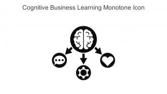 Cognitive Business Learning Monotone Icon In Powerpoint Pptx Png And Editable Eps Format