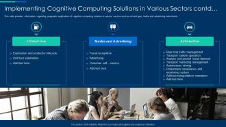 Cognitive computing strategy implementing cognitive computing solutions various sectors contd