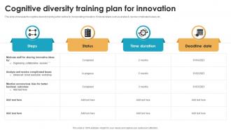 Cognitive Diversity Training Plan For Innovation