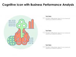 Cognitive icon with business performance analysis