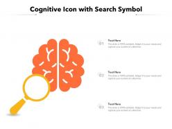 Cognitive icon with search symbol