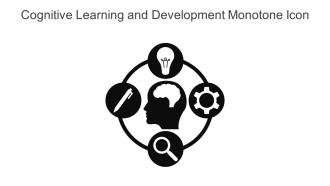 Cognitive Learning And Development Monotone Icon In Powerpoint Pptx Png And Editable Eps Format