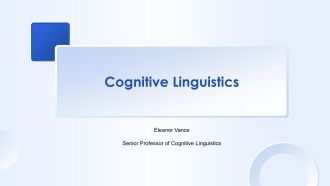 Cognitive Linguistics PPT Sample VA