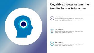 Cognitive Process Automation Icon For Human Interaction