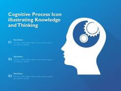 Cognitive process icon illustrating knowledge and thinking