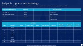 Cognitive Radio IT Budget For Cognitive Radio Technology Ppt Pictures Slideshow