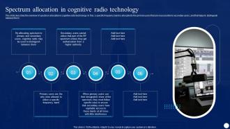 Cognitive Radio IT Spectrum Allocation In Cognitive Radio Technology Ppt Inspiration Graphics Example