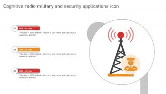 Cognitive Radio Military And Security Applications Icon